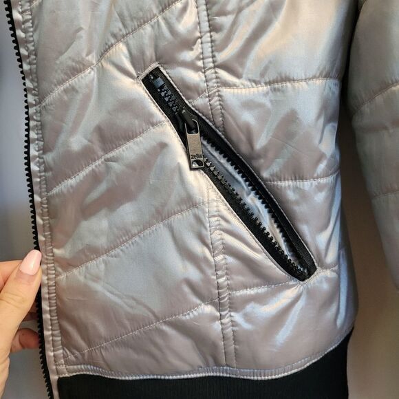 Zella campera silver converting quilted puffer jacket - Picture 6 of 8
